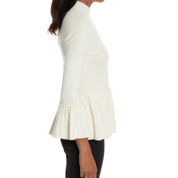 Ted Baker lislie Peplum Ivory/White Sweater - TB  4 - Picture 5 of 15